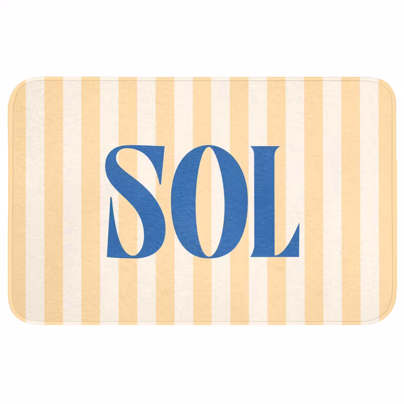 Wc Mat - Blauw - Geel - Strepen - Sol — 1