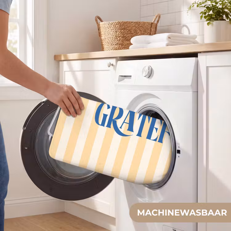 Wc Mat - Blauw - Geel - Strepen - Grateful — 5