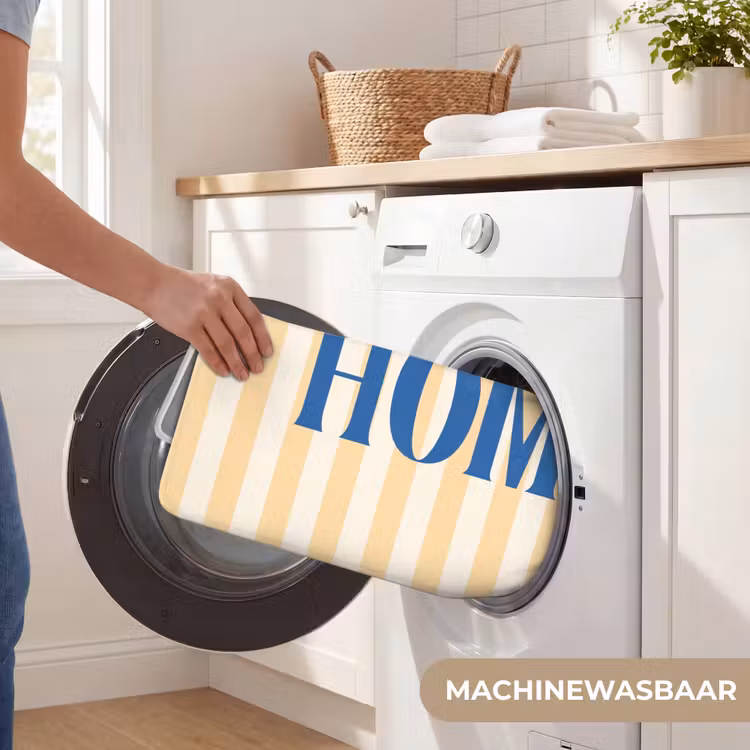 Wc Mat - Blauw - Geel - Strepen - Home — 5