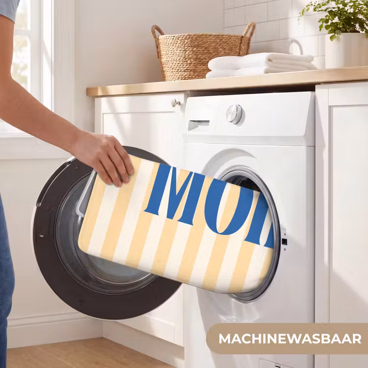 Wc Mat - Blauw - Geel - Strepen - Moin — 5