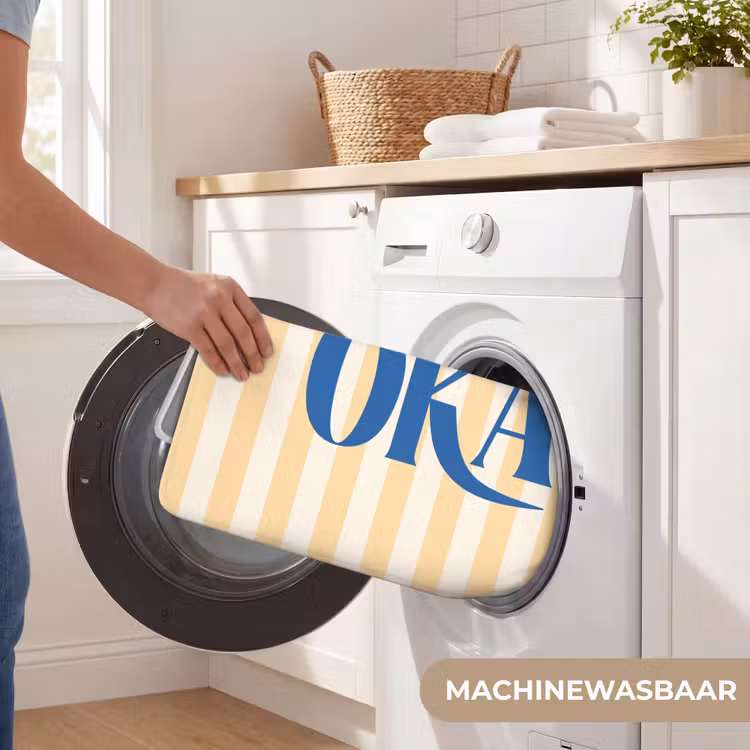 Wc Mat - Blauw - Geel - Strepen - Okay — 5