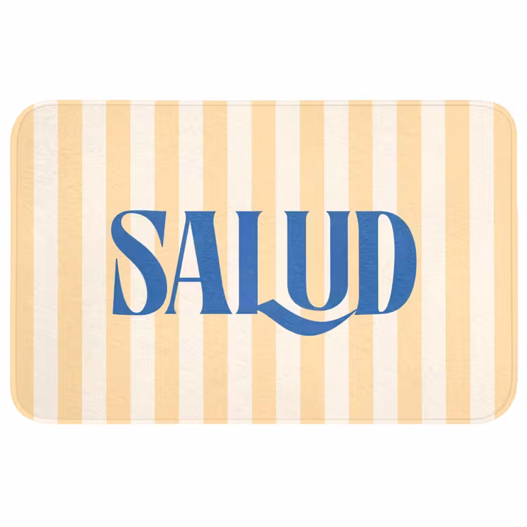Wc Mat - Blauw - Geel - Strepen - Salud — 1