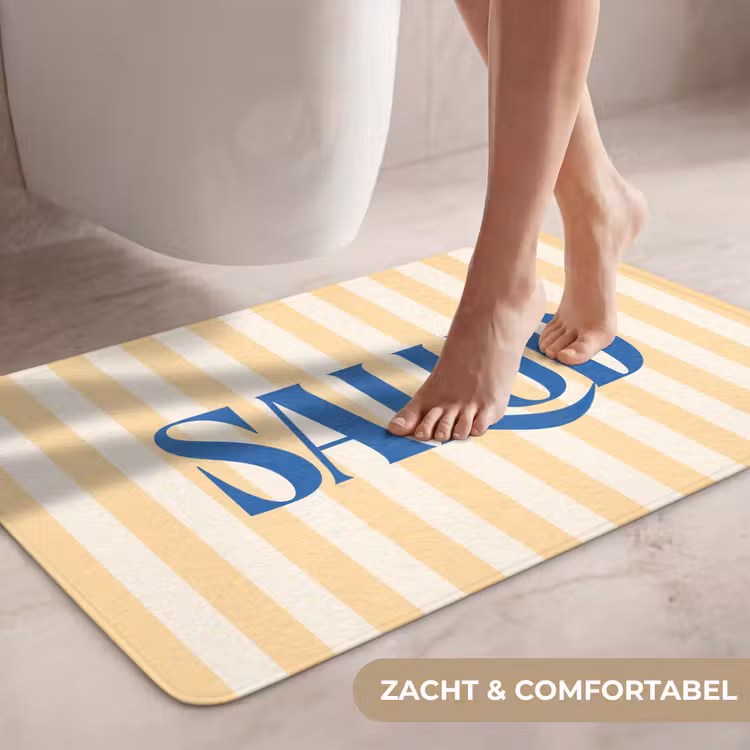Wc Mat - Blauw - Geel - Strepen - Salud — 7
