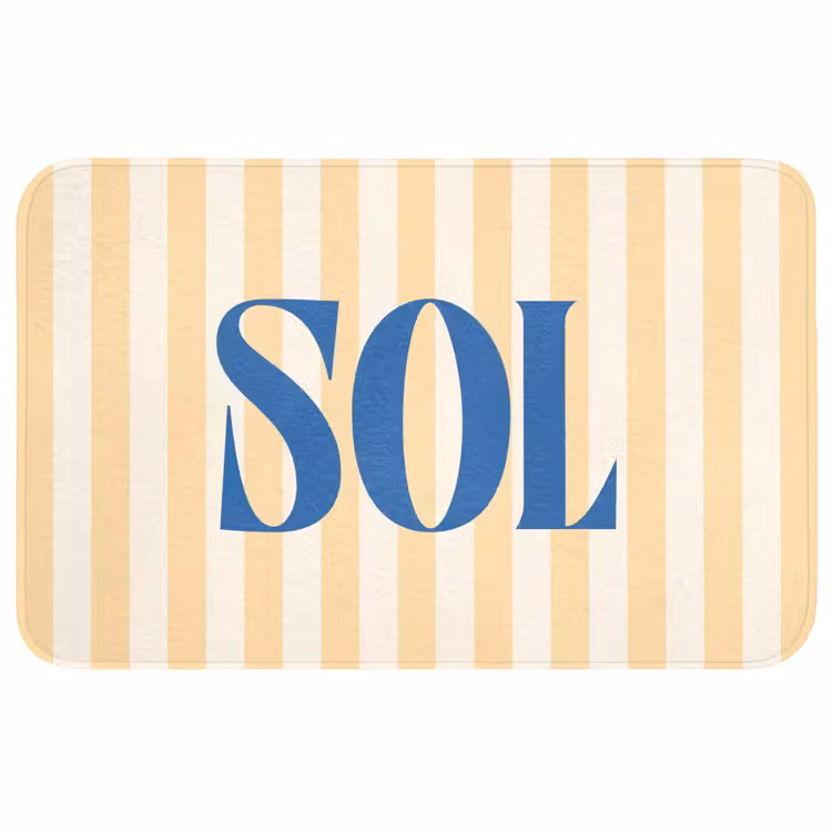 Wc Mat - Blauw - Geel - Strepen - Sol — 1