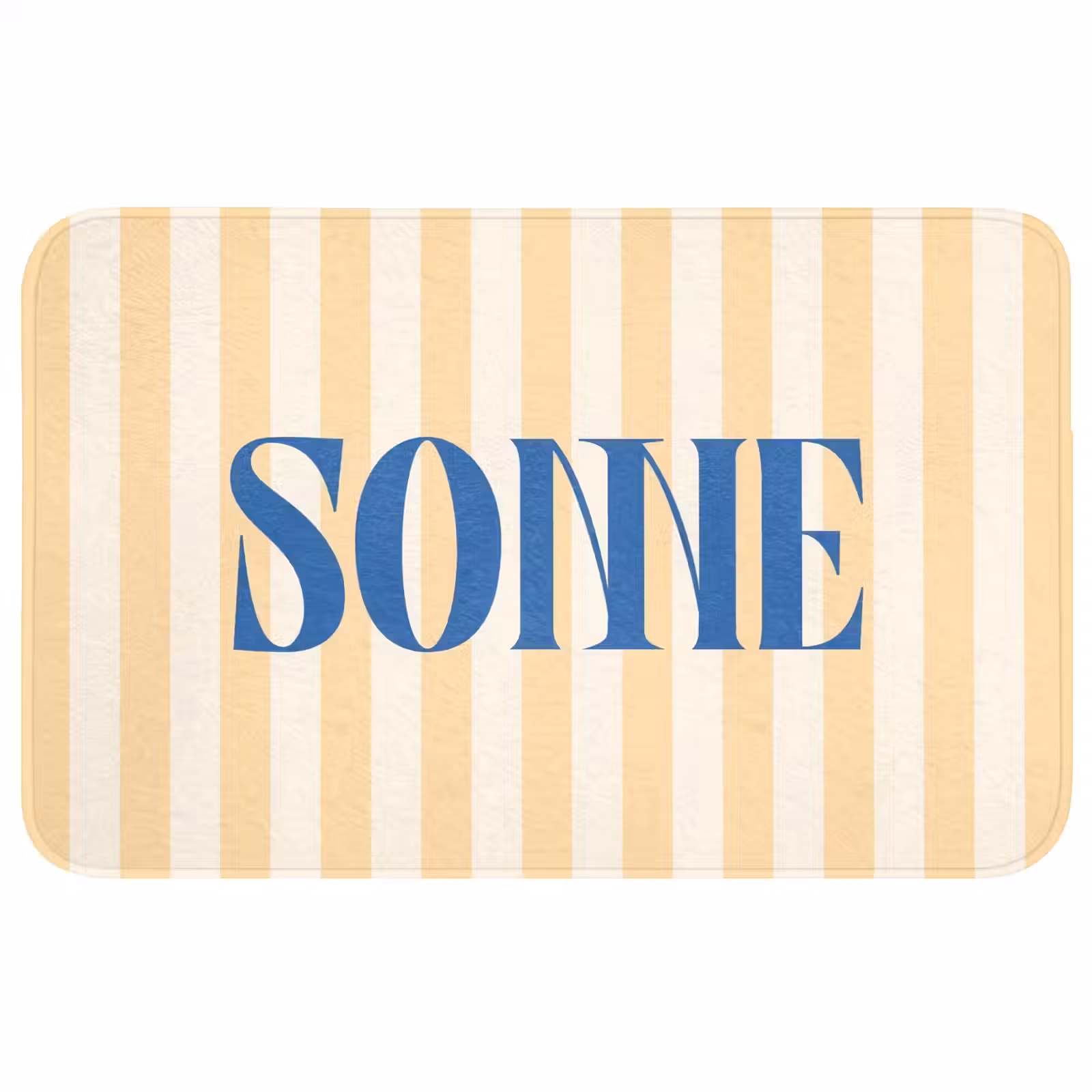 Wc Mat - Blauw - Geel - Strepen - Sonne — 1