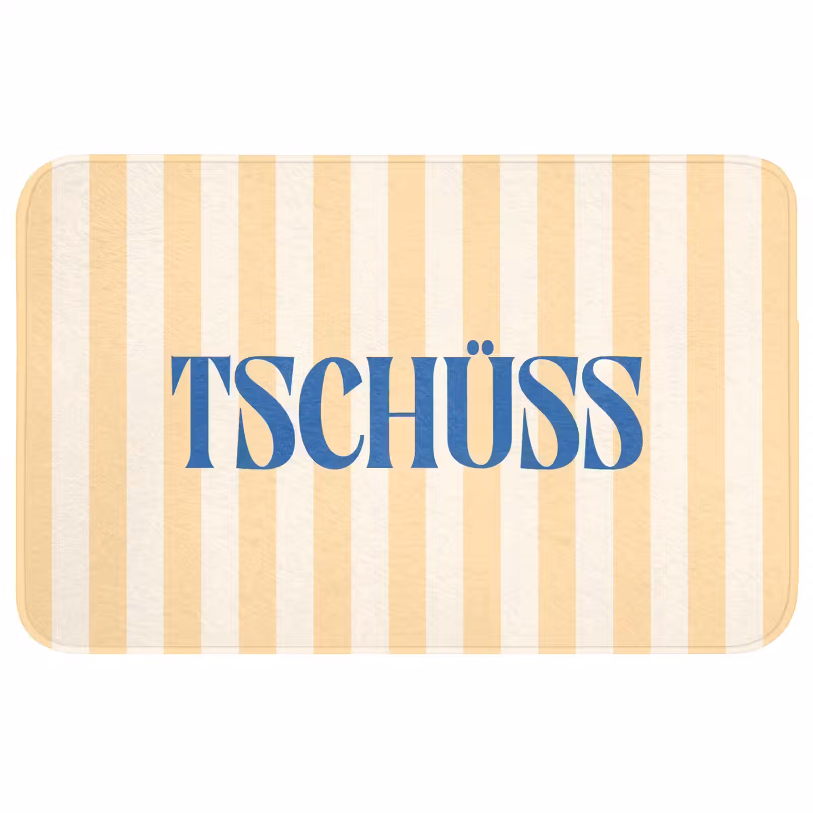 Wc Mat - Blauw - Geel - Strepen - Tschüss — 1