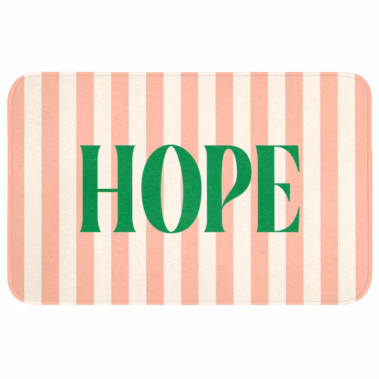 Wc Mat - Zachtroze - Groen - Strepen - Hope — 1