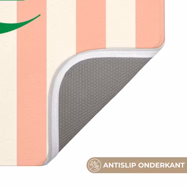 Wc Mat - Zachtroze - Groen- Strepen - Amore — 3
