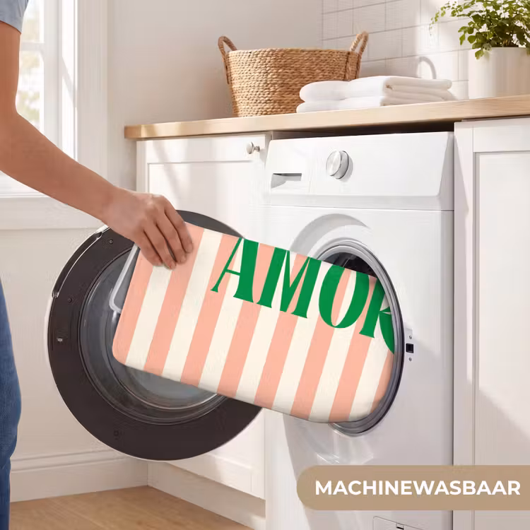 Wc Mat - Zachtroze - Groen- Strepen - Amore — 5