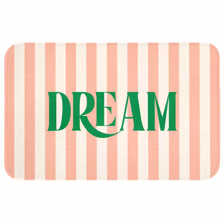 Wc Mat - Zachtroze - Groen - Strepen - Dream — 1