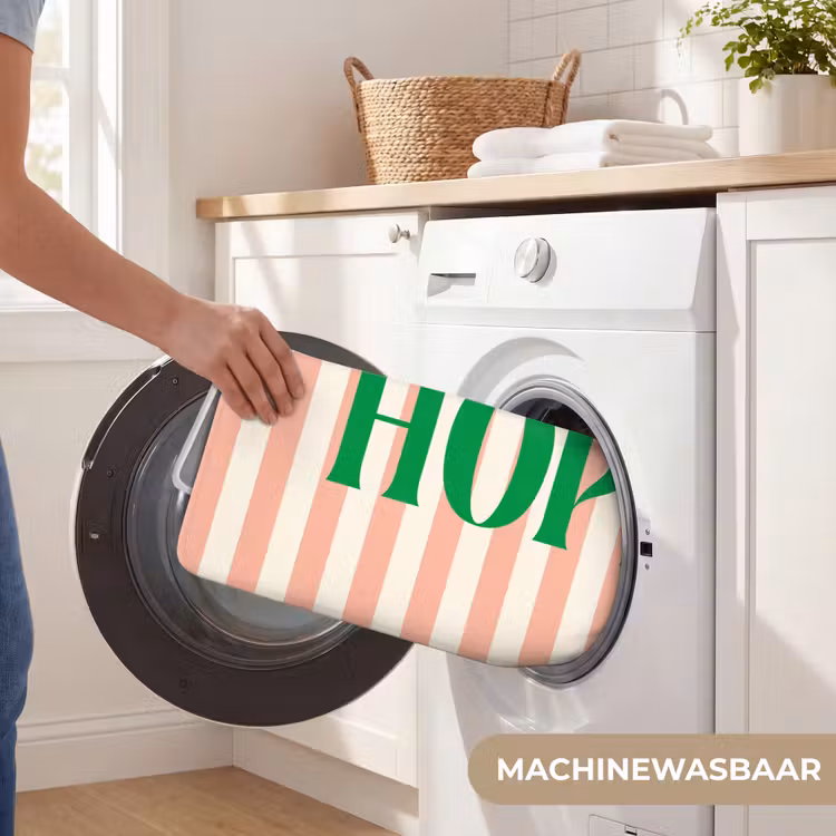 Wc Mat - Zachtroze - Groen - Strepen - Hope — 5