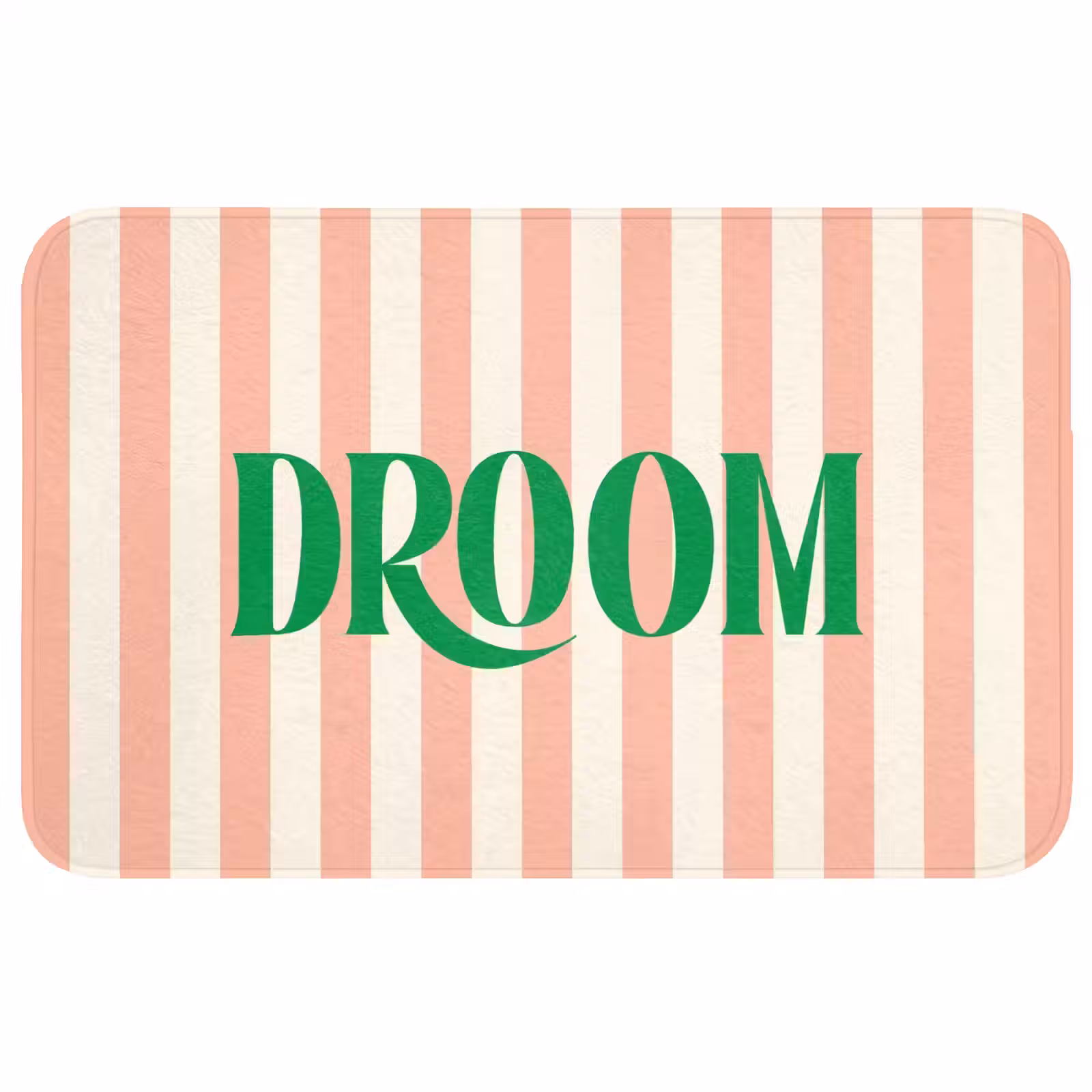 Wc Mat - Zachtroze - Groen - Strepen - Droom — 1
