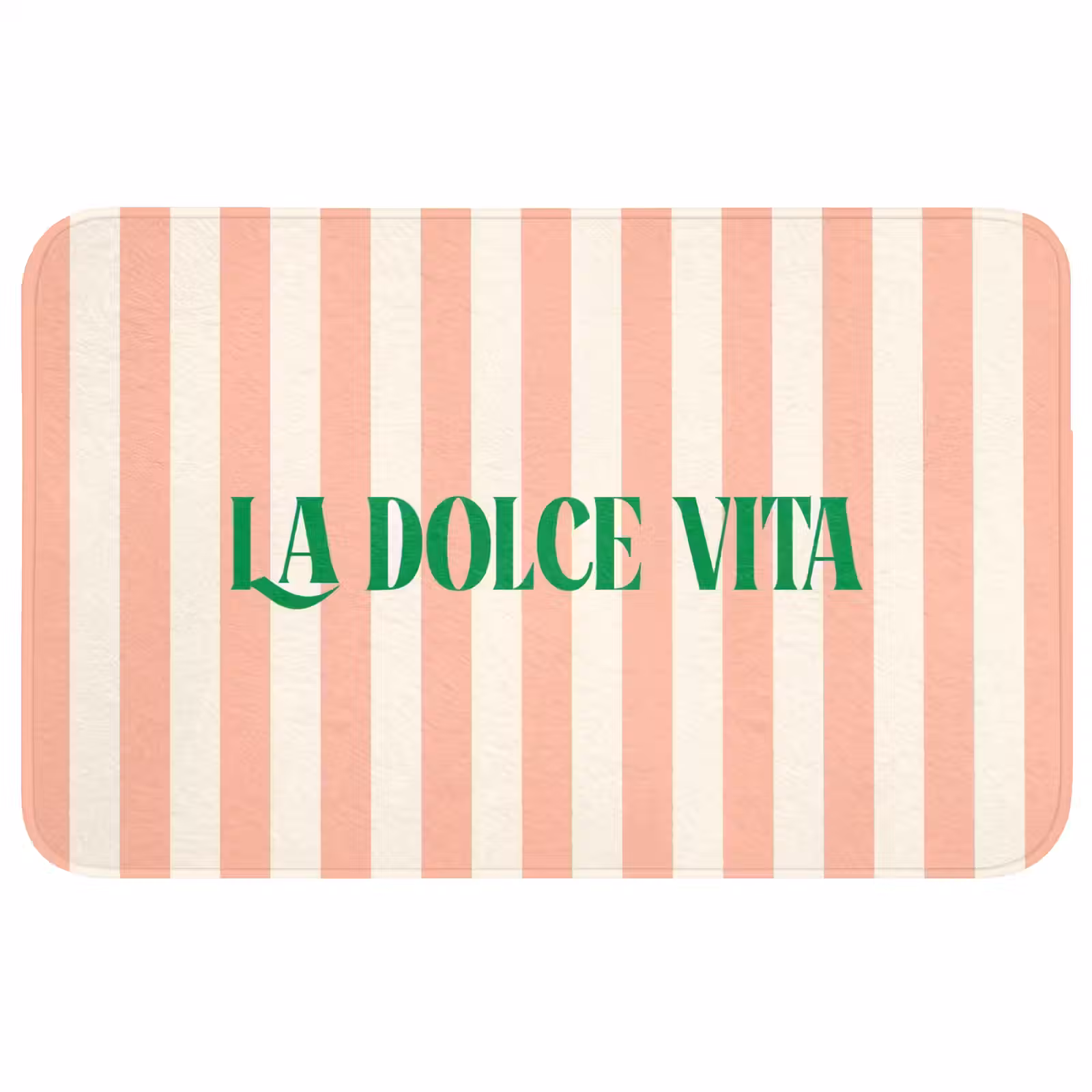 Wc Mat - Zachtroze - Groen - Strepen - La Dolce Vita — 1