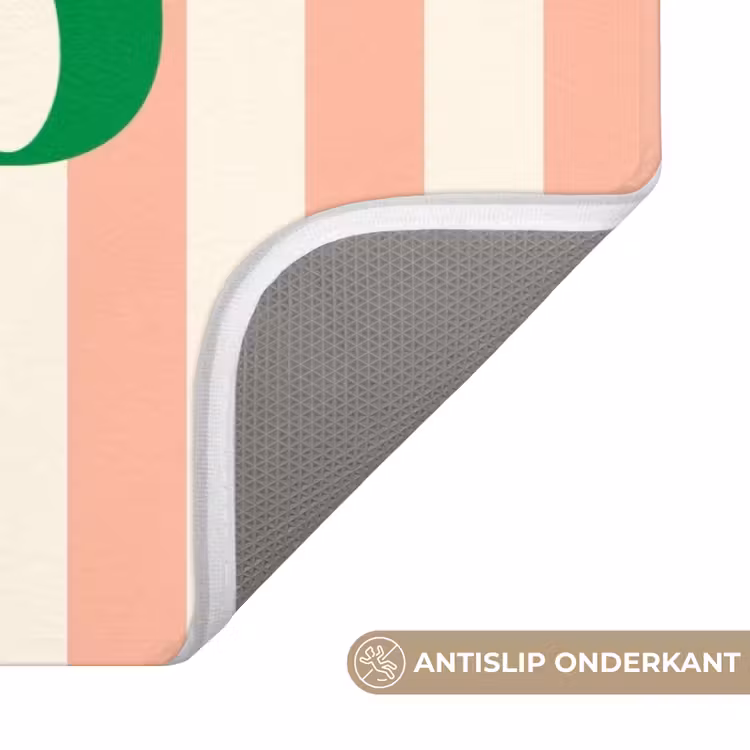 Wc Mat - Zachtroze - Groen - Strepen - Adiós — 3