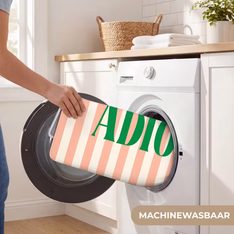 Wc Mat - Zachtroze - Groen - Strepen - Adiós — 5