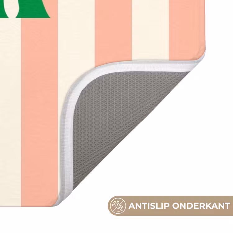 Wc Mat - Zachtroze - Groen - Strepen - Amour — 3
