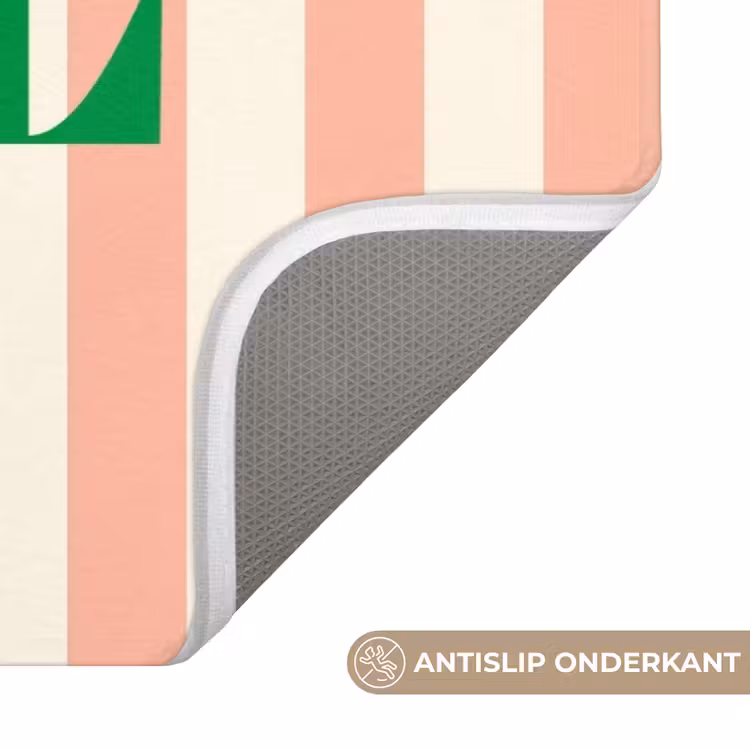 Wc Mat - Zachtroze - Groen - Strepen - Chill — 3