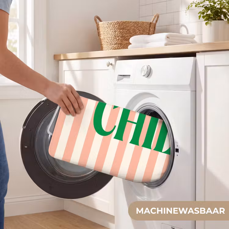 Wc Mat - Zachtroze - Groen - Strepen - Chill — 5