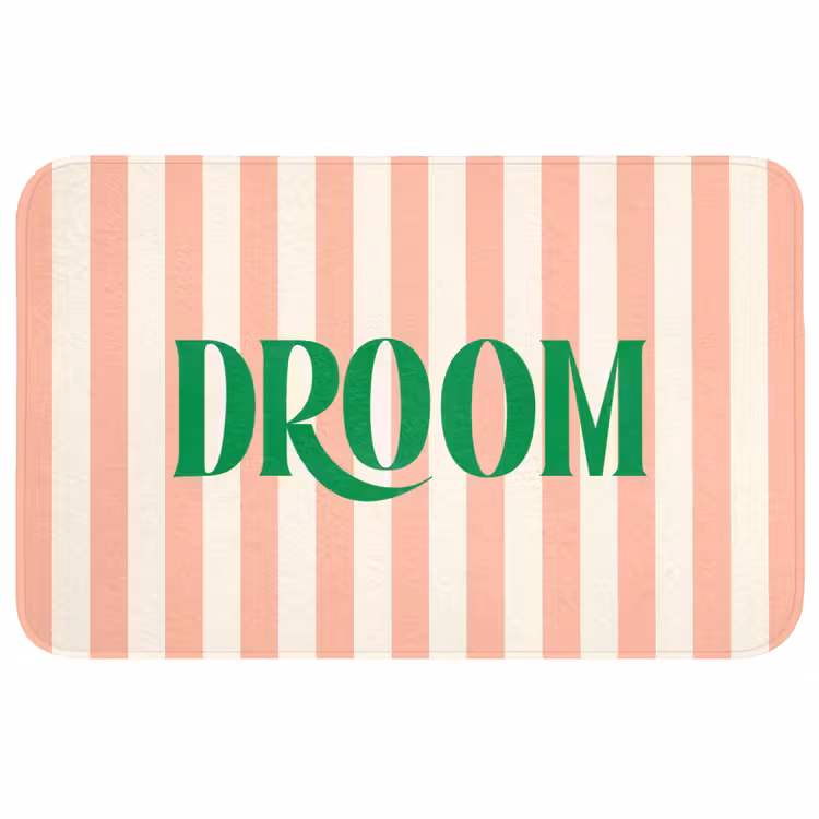 Wc Mat - Zachtroze - Groen - Strepen - Droom — 1