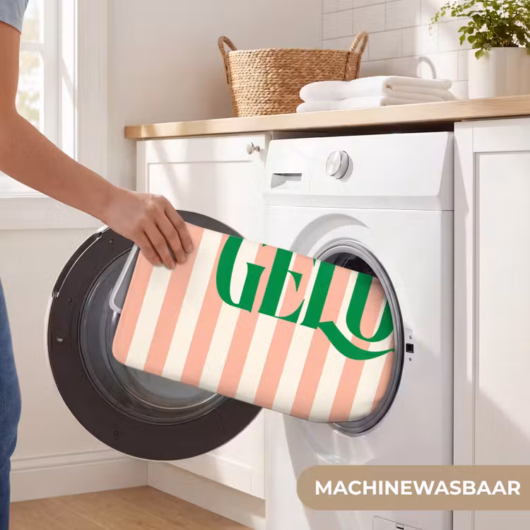 Wc Mat - Zachtroze - Groen - Strepen - Geluk — 5