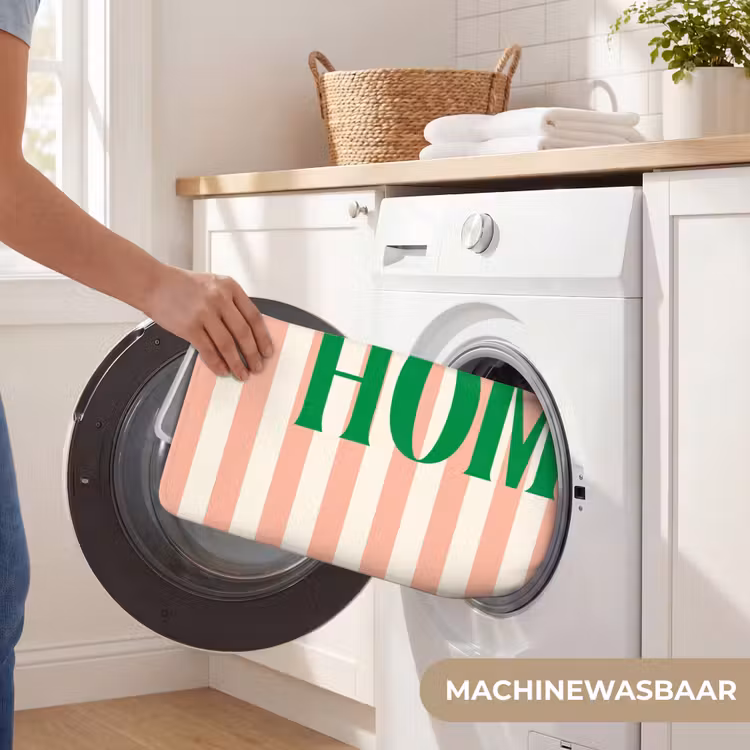 Wc Mat - Zachtroze - Groen - Strepen - Home — 5