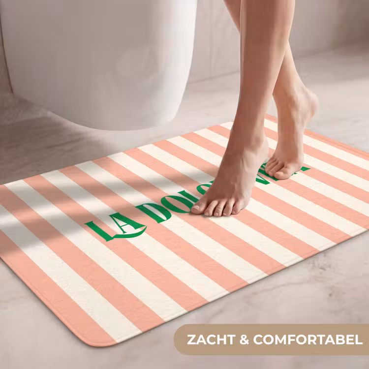 Wc Mat - Zachtroze - Groen - Strepen - La Dolce Vita — 7