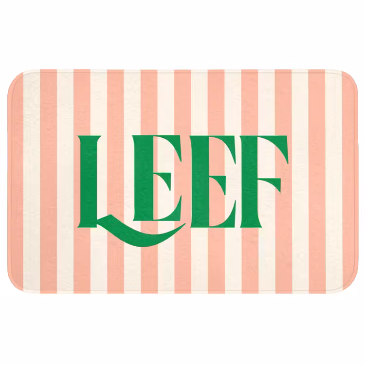 Wc Mat - Zachtroze - Groen - Strepen - Leef — 1