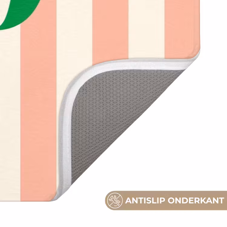 Wc Mat - Zachtroze - Groen - Strepen - Salud — 3