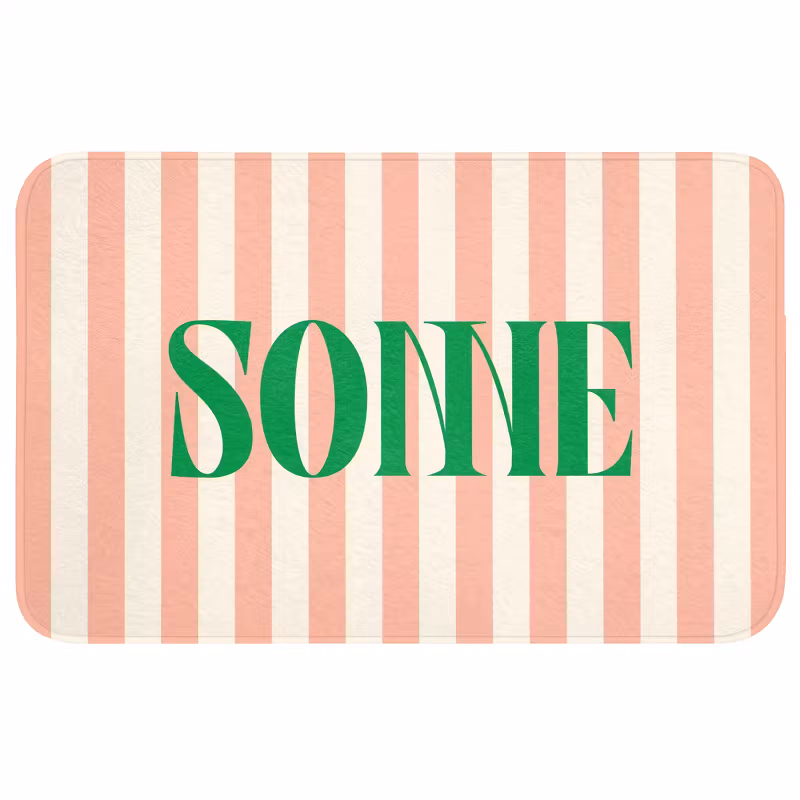 Wc Mat - Zachtroze - Groen - Strepen - Sonne — 1