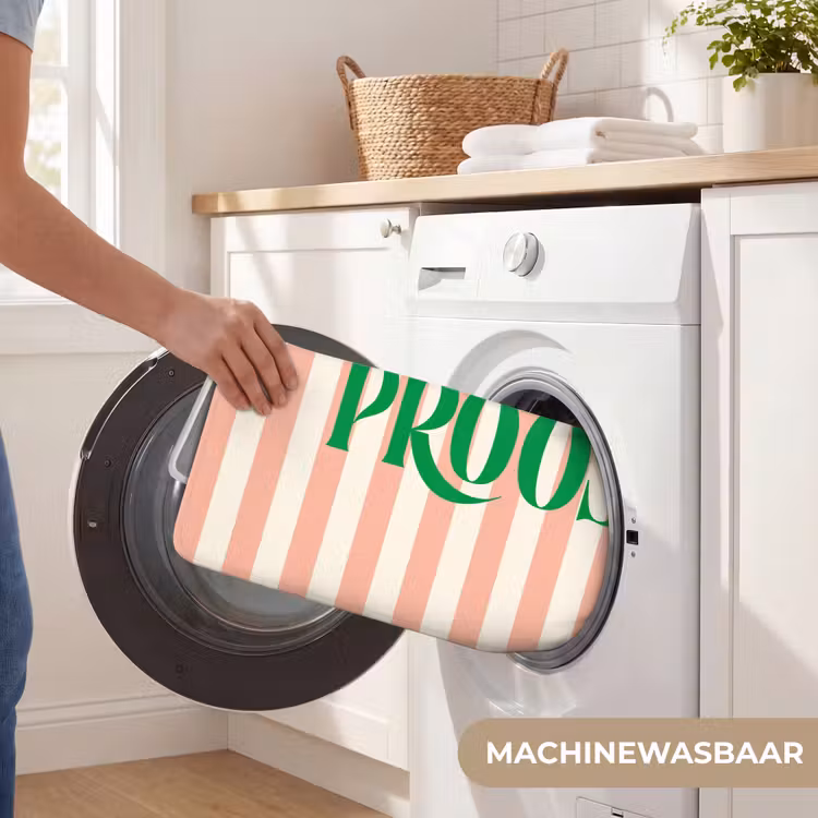 Wc Mat - Zachtroze - Groen - Strepen - Proost — 5