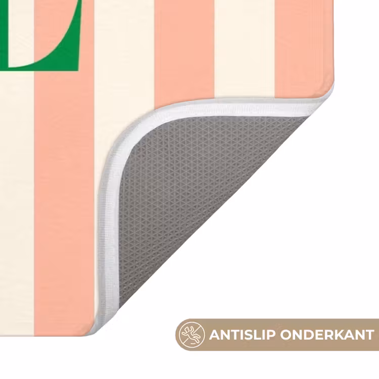 Wc Mat - Zachtroze - Groen - Strepen - Santé — 3