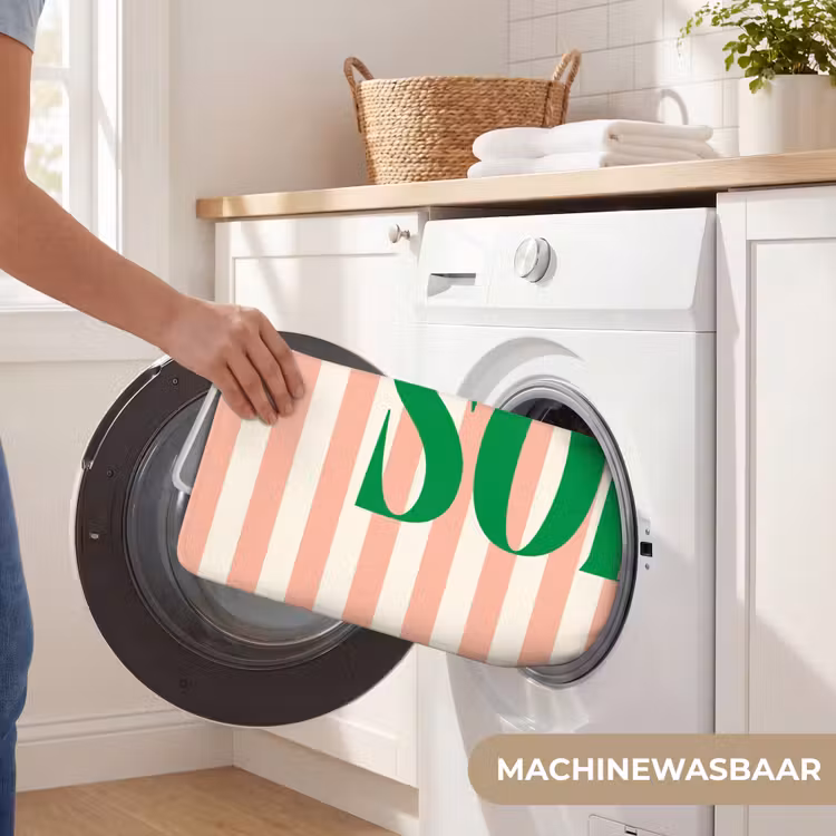 Wc Mat - Zachtroze - Groen - Strepen - Sol — 5