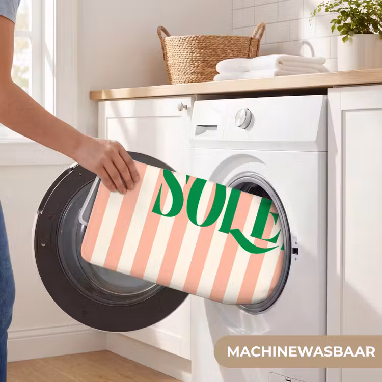 Wc Mat - Zachtroze - Groen - Strepen - Soleil — 5