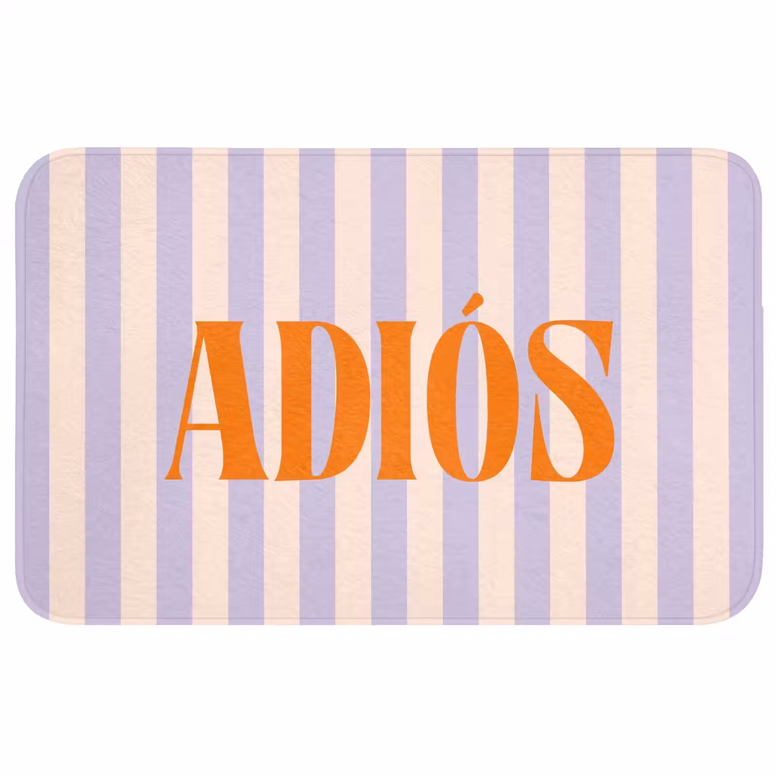 Wc Mat - Lila - Oranje - Strepen - Adiós — 1