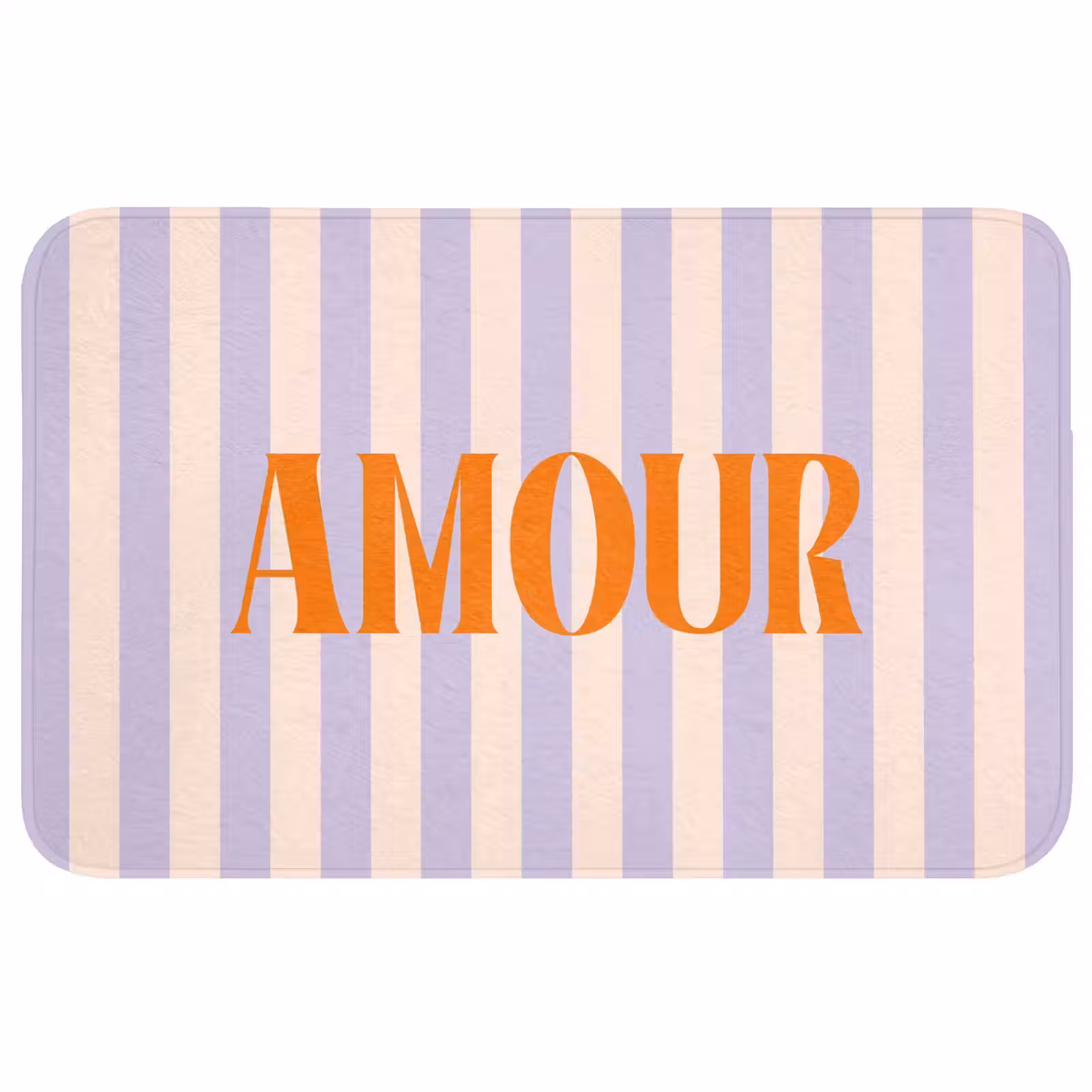 Wc Mat - Lila - Oranje - Strepen - Amour — 1