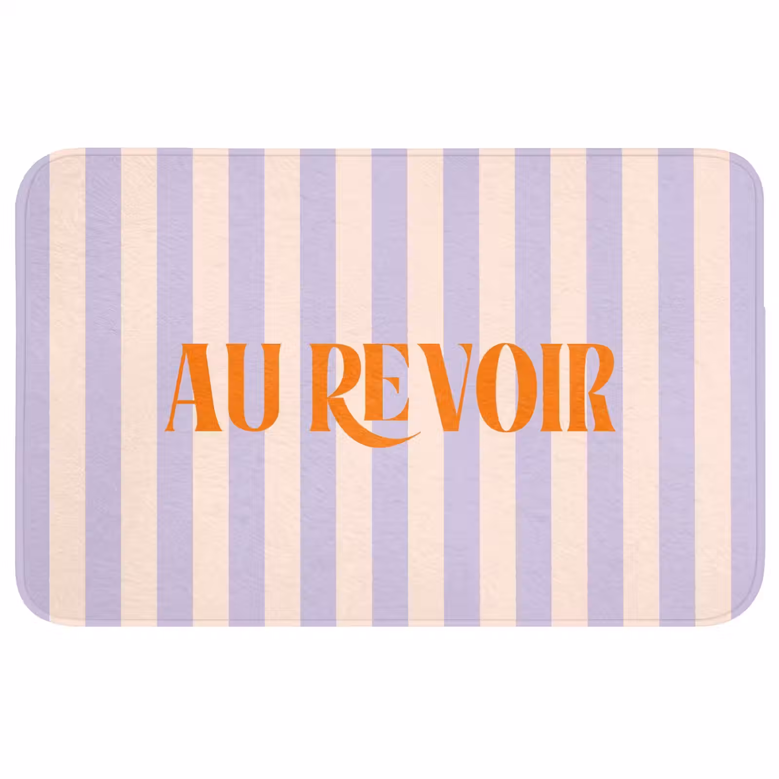 Wc Mat - Lila - Oranje - Strepen - Au Revoir — 1