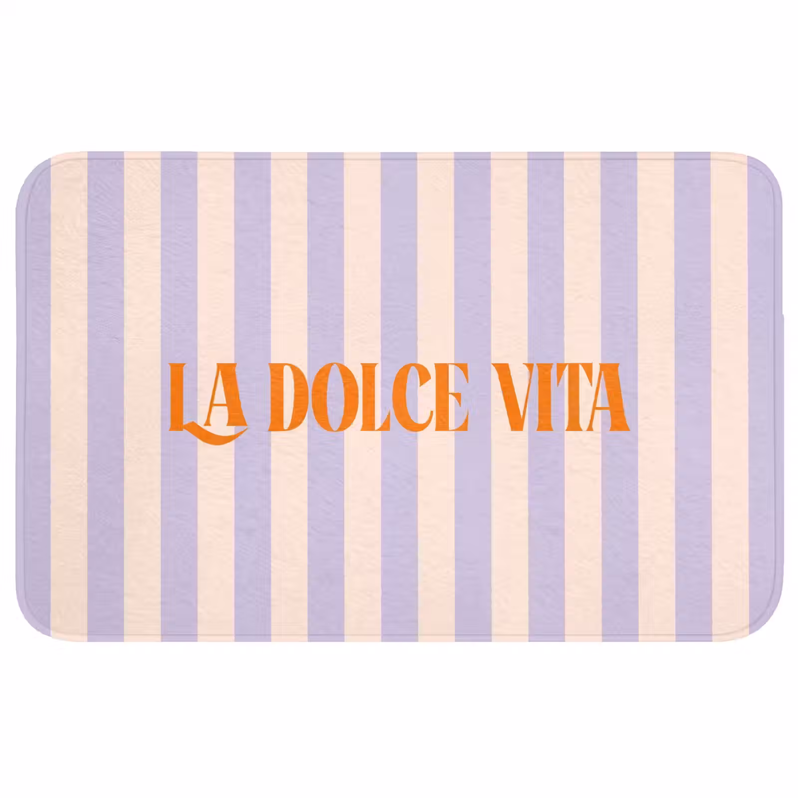Wc Mat - Lila - Oranje - Strepen - La Dolce Vita — 1
