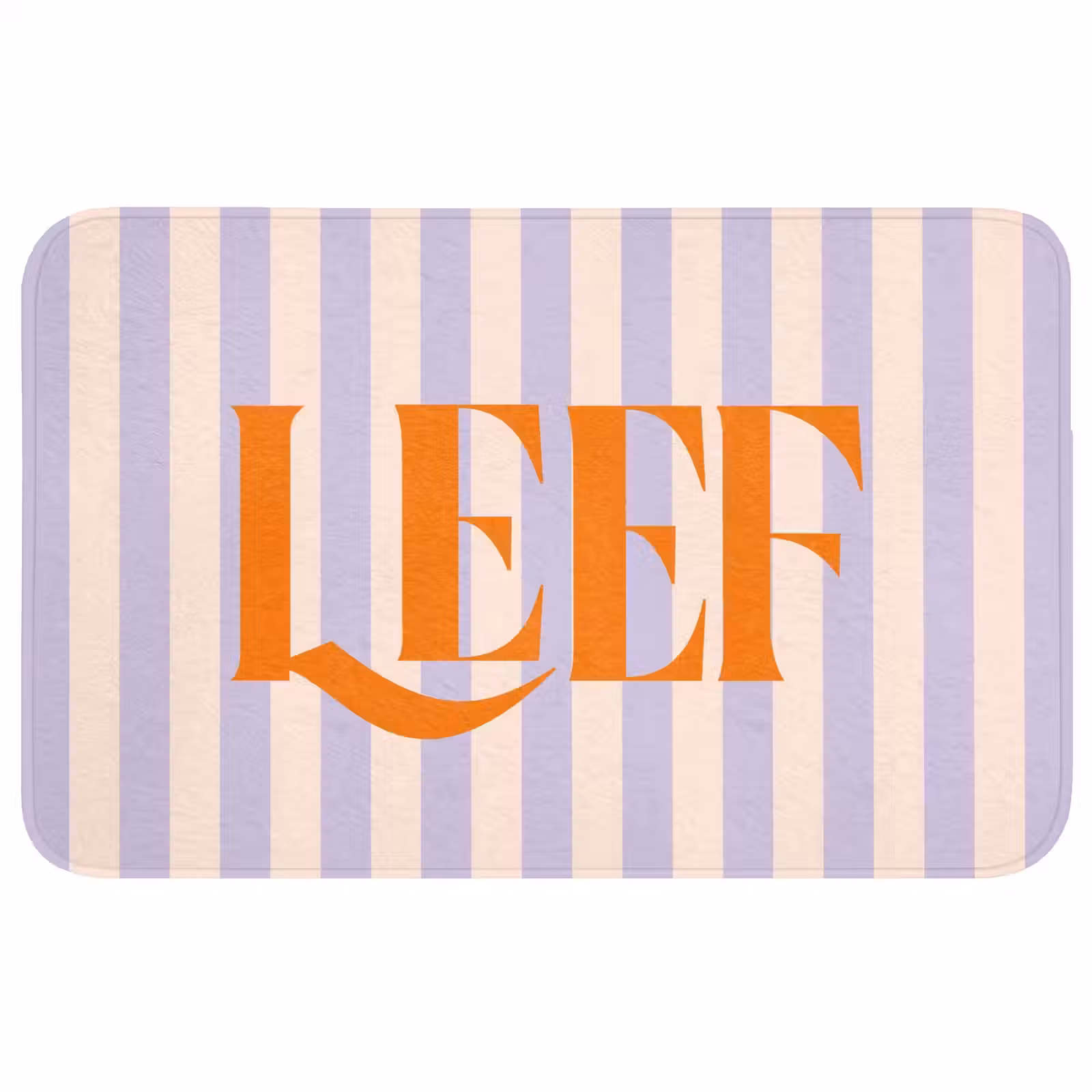 Wc Mat - Lila - Oranje - Strepen - Leef — 1