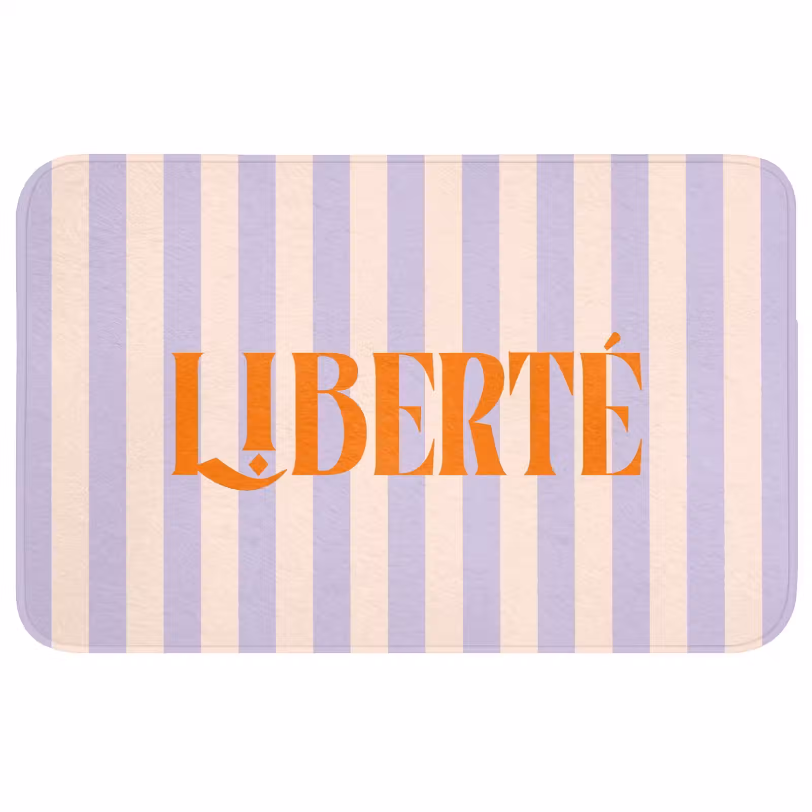 Wc Mat - Lila - Oranje - Strepen - Liberté — 1