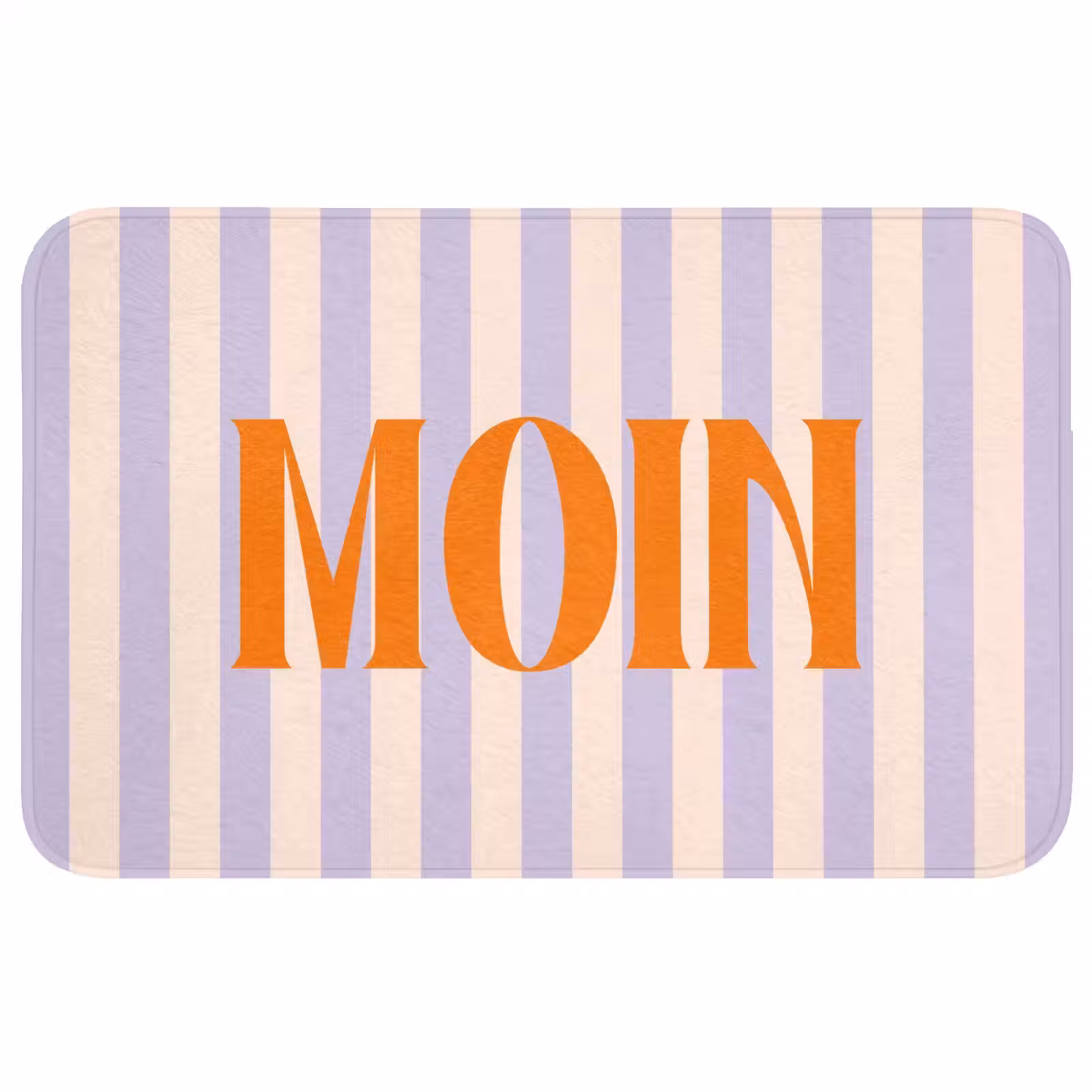 Wc Mat - Lila - Oranje - Strepen - Moin — 1