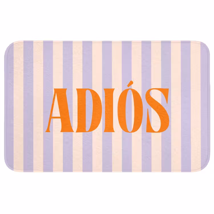 Wc Mat - Lila - Oranje - Strepen - Adiós — 1