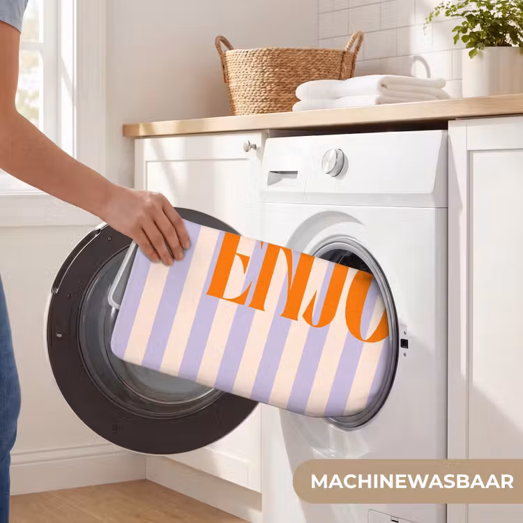 Wc Mat - Lila - Oranje - Strepen - Enjoy — 5