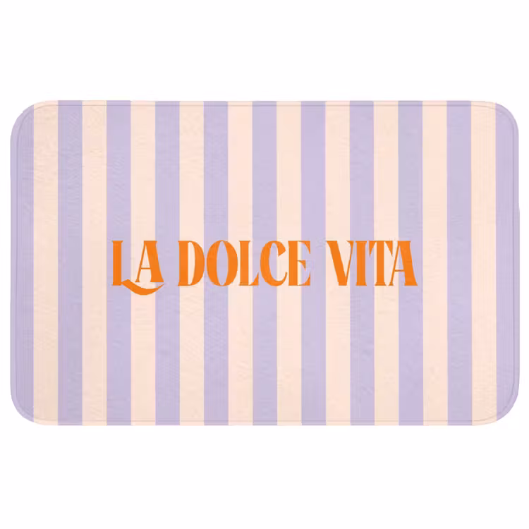 Wc Mat - Lila - Oranje - Strepen - La Dolce Vita — 1