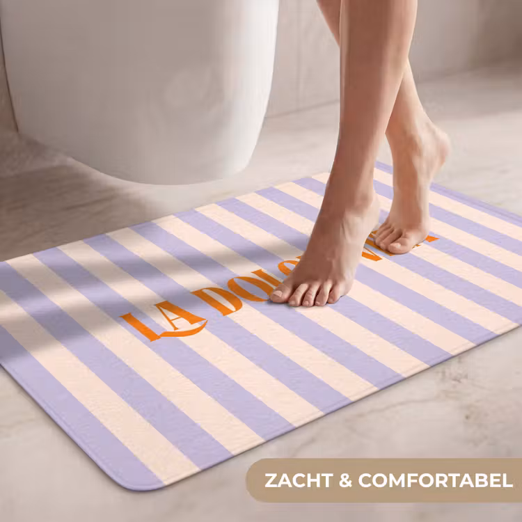 Wc Mat - Lila - Oranje - Strepen - La Dolce Vita — 7