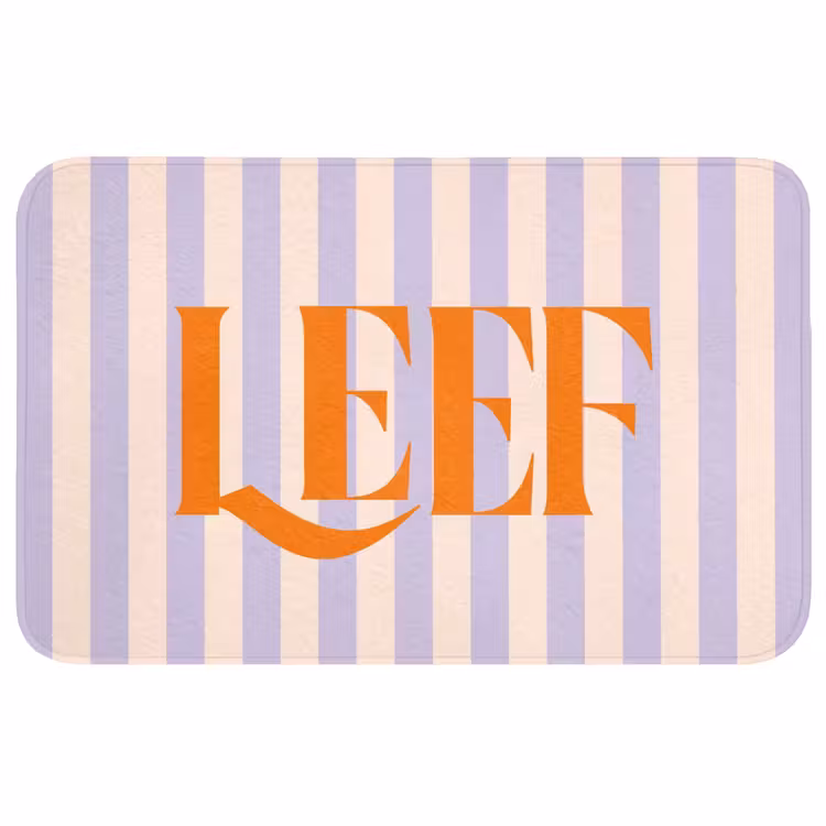 Wc Mat - Lila - Oranje - Strepen - Leef — 1