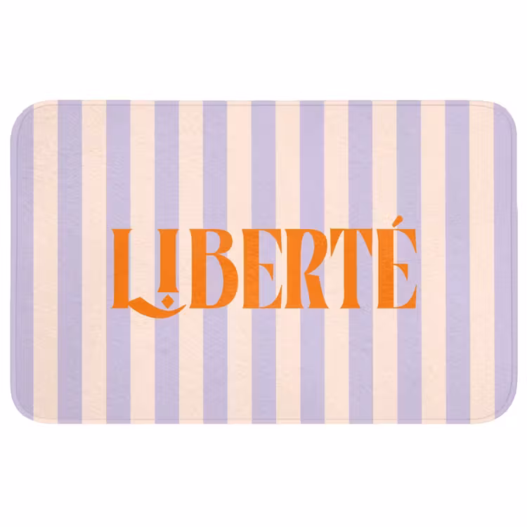 Wc Mat - Lila - Oranje - Strepen - Liberté — 1