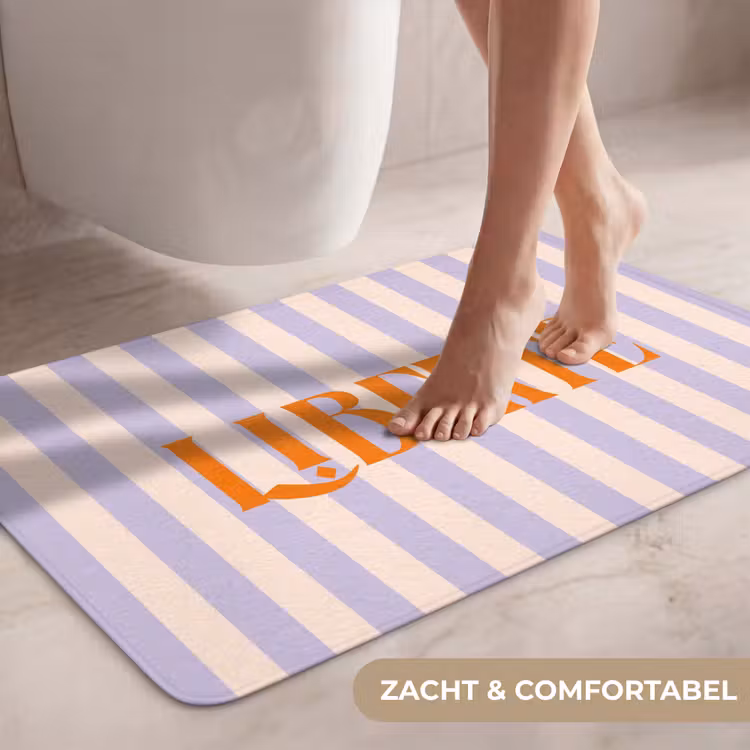 Wc Mat - Lila - Oranje - Strepen - Liberté — 7