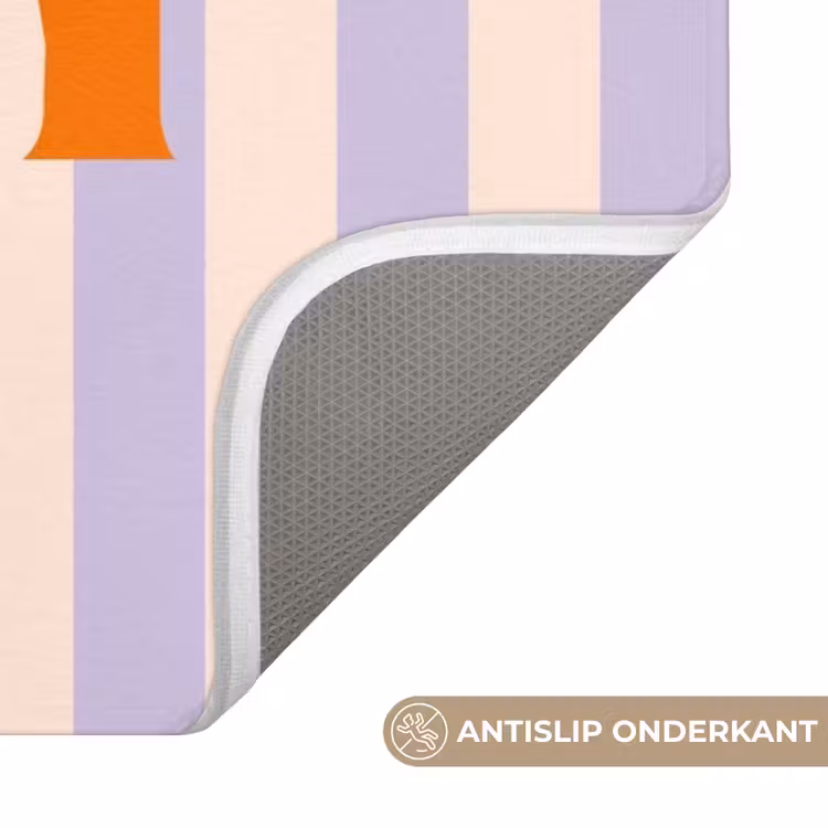 Wc Mat - Lila - Oranje - Strepen - Moin — 3