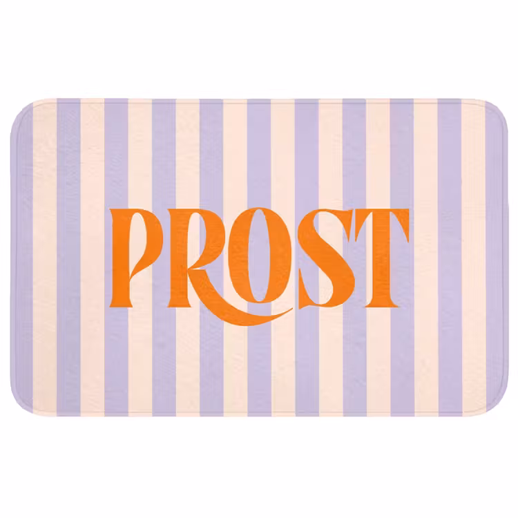 Wc Mat - Lila - Oranje - Strepen - Prost — 1