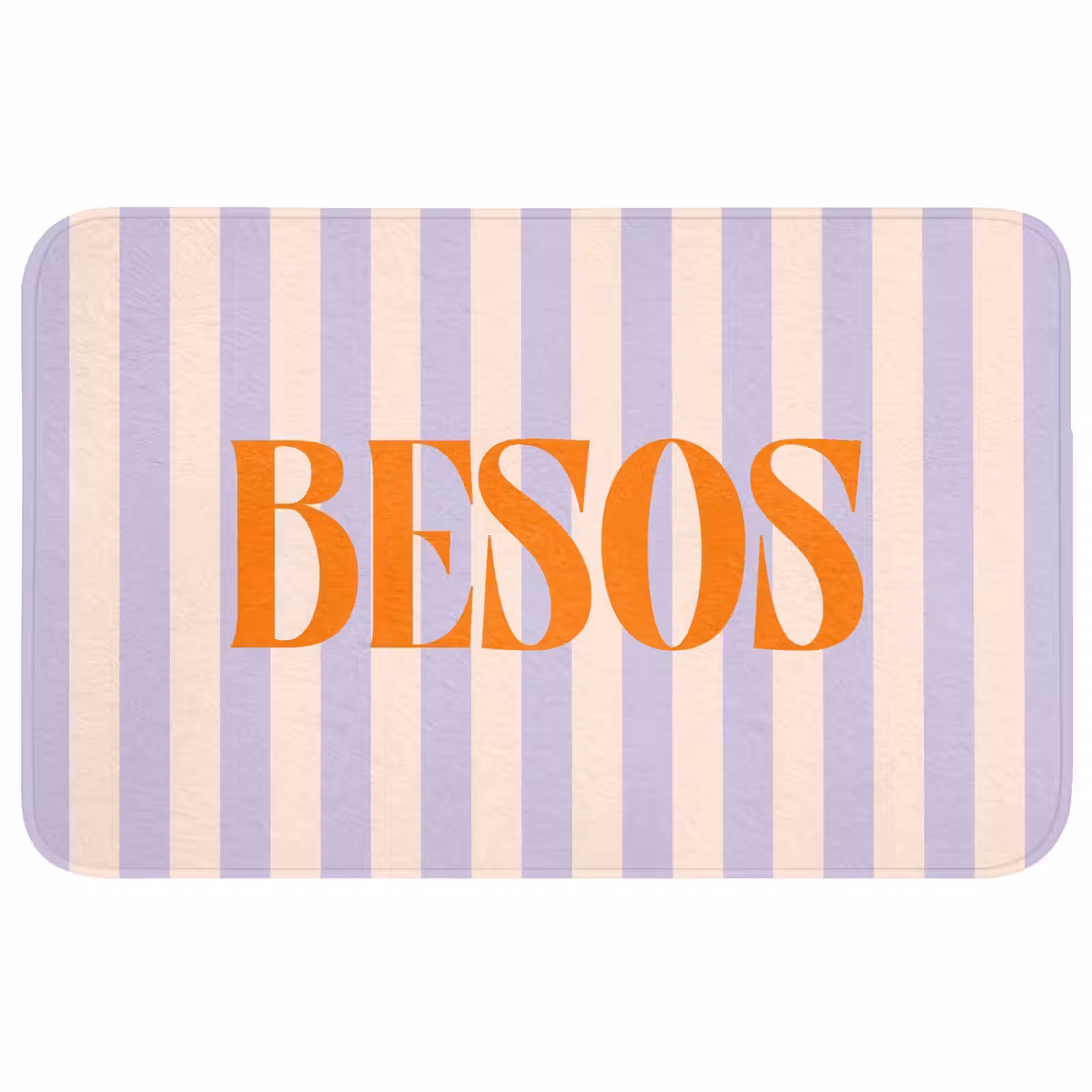 Wc Mat - Lila - Oranje - Strepen - Besos — 1